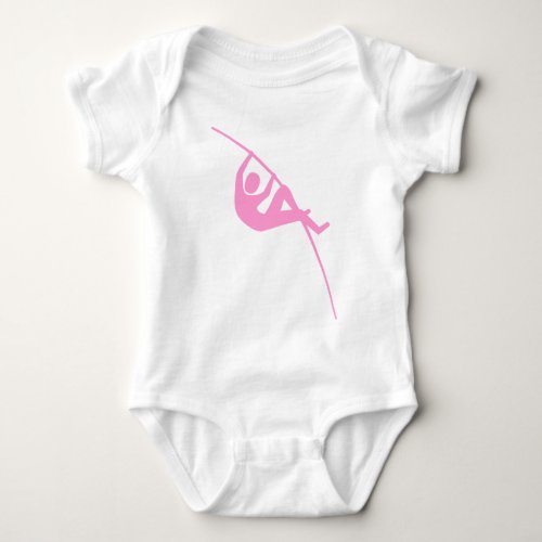 Pole Vaulting _ Pink Baby Bodysuit
