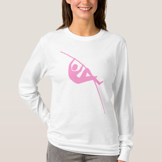 Pole Vaulting - Pink T-Shirt (Front)