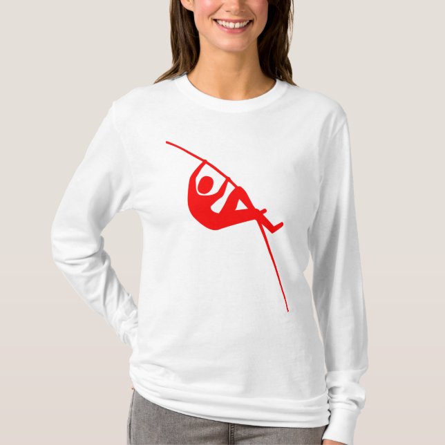 Pole Vaulting - Red T-Shirt (Front)