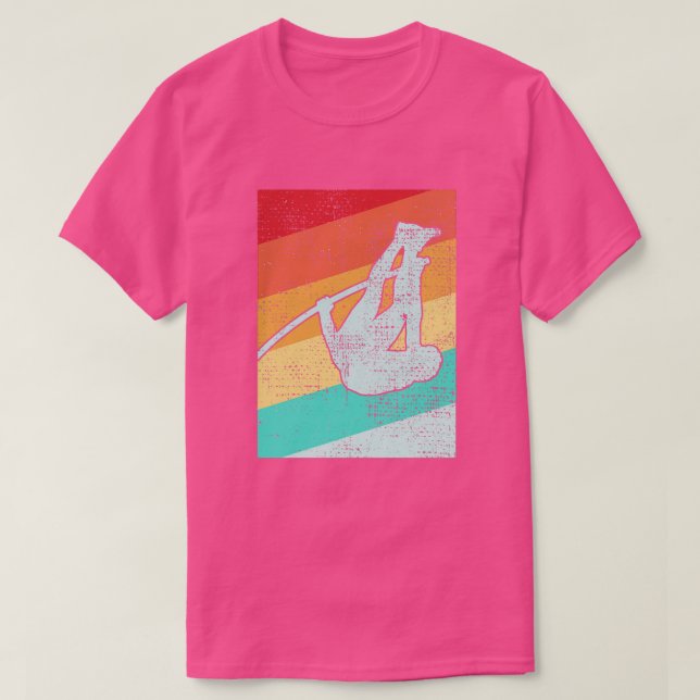 Pole Vaulting Retro 2 T-Shirt (Design Front)