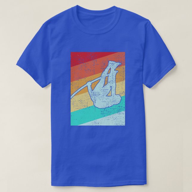 Pole Vaulting Retro 2 T-Shirt (Design Front)