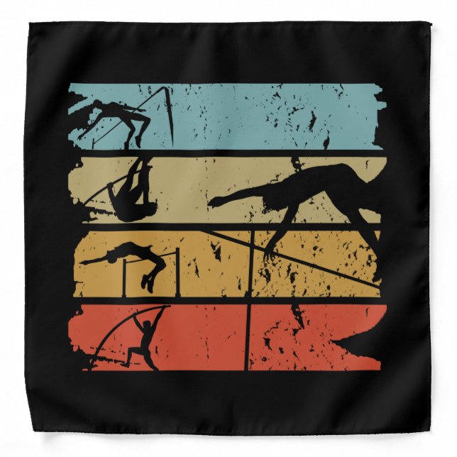 Pole Vaulting Retro Bandana (Front)
