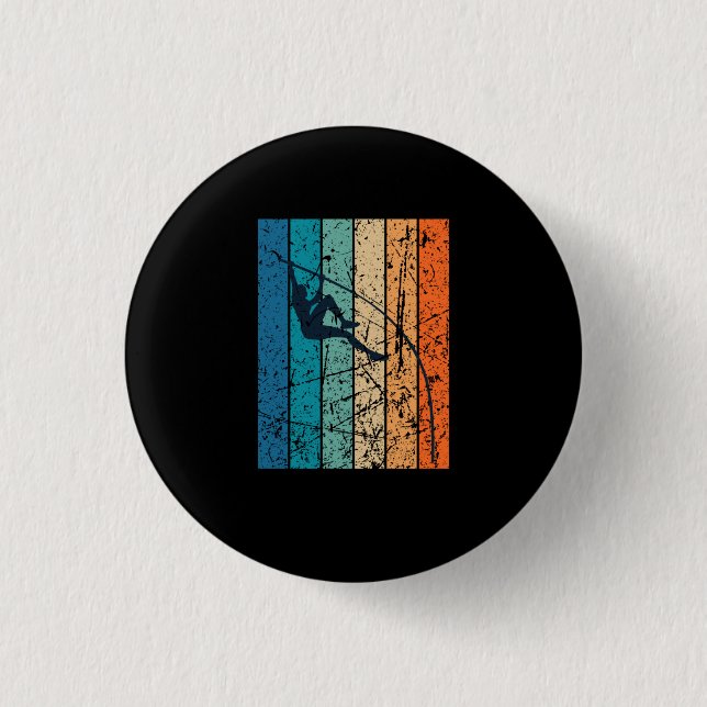 Pole Vaulting Retro Button (Front)