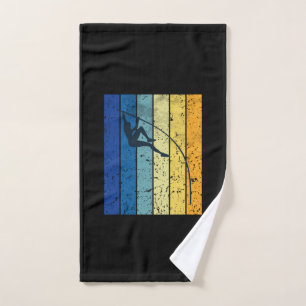 Pole Vaulting Retro Hand Towel