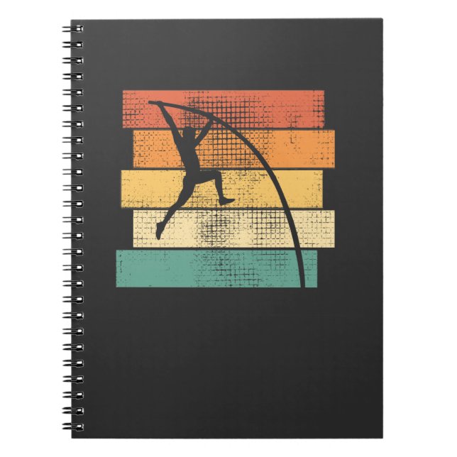 Pole Vaulting Retro Notebook (Front)