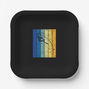 Pole Vaulting Retro Paper Plates