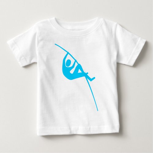 Pole Vaulting _ Sky Blue Baby T_Shirt