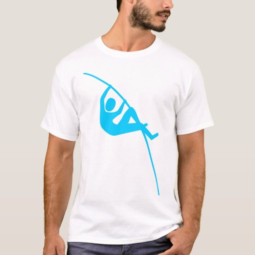 Pole Vaulting _ Sky Blue T_Shirt