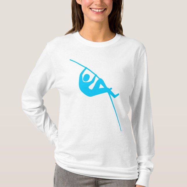 Pole Vaulting - Sky Blue T-Shirt (Front)