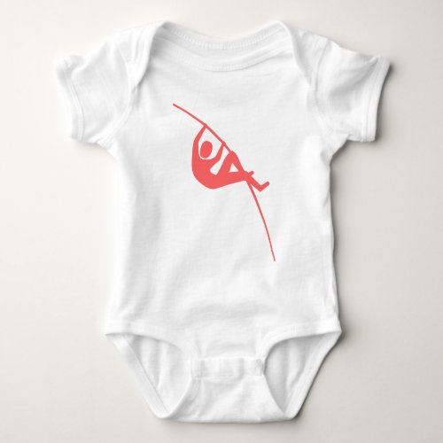 Pole Vaulting _ Tropical Pink Baby Bodysuit