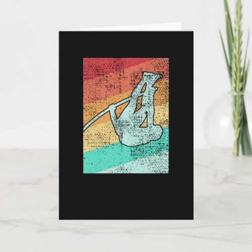 Pole Vaulting Vintage Retro Card