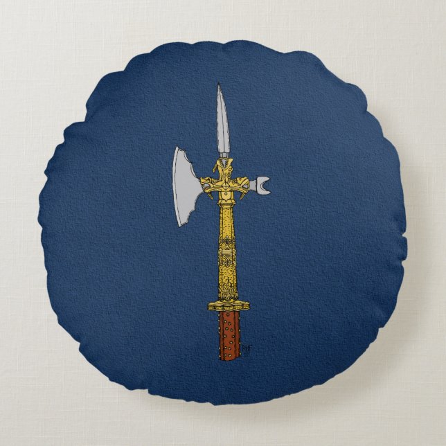 Poleaxe of Edward IV Round Pillow (Front)