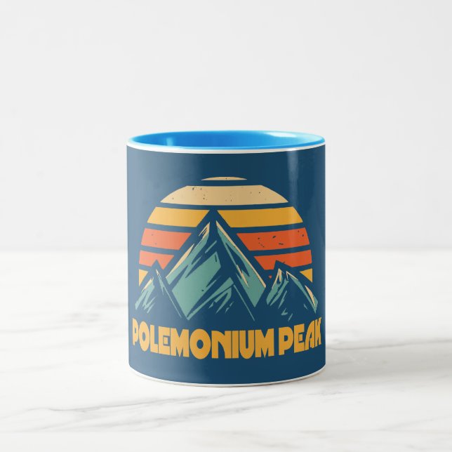 Polemonium Peak California Retro Turquoise Two-Tone Coffee Mug (Center)