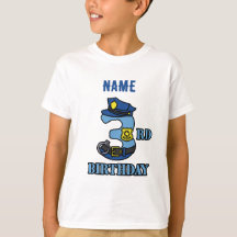 Police 3rd birthday t-shirt
