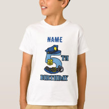 Police 5th birthday t-shirt