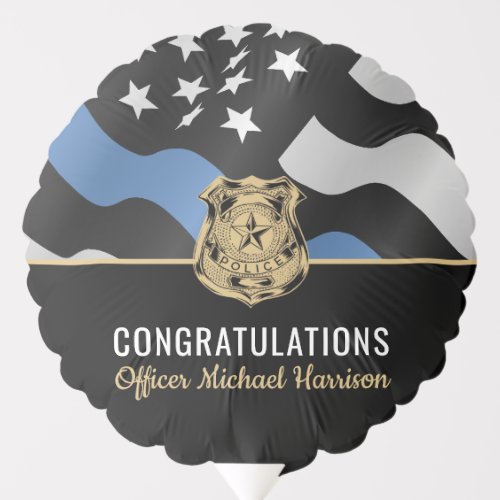 Police Academy Congratulations Graduation Flag Balloon