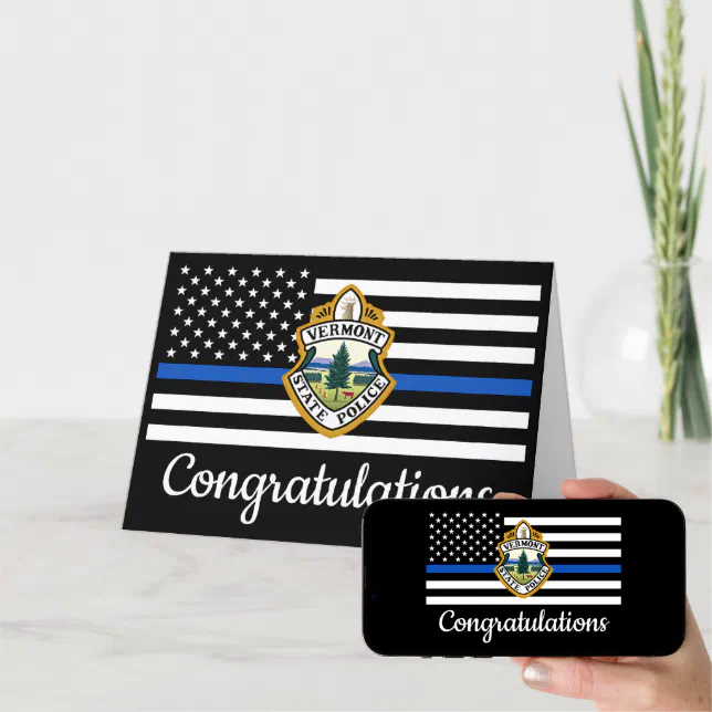 Police Academy Custom Logo Grad Congratulations Card | Zazzle