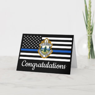 Police Academy Custom Logo Grad Congratulations Card