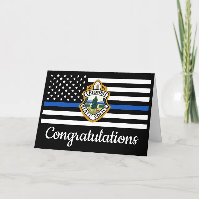 Police Academy Custom Logo Grad Congratulations Card | Zazzle