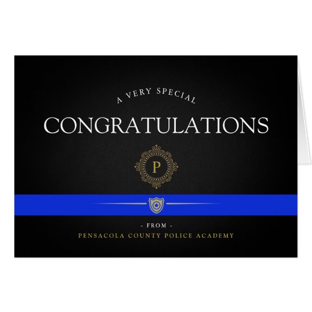 Police Academy Custom Thank You Card