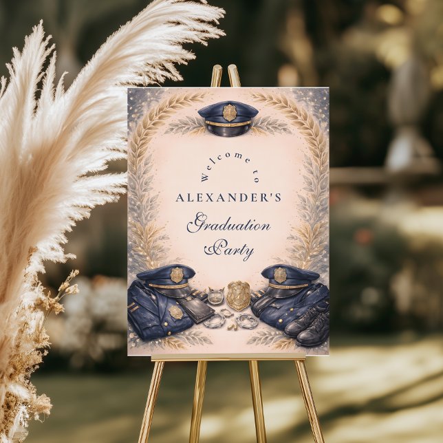 Police Academy Formal Badge Graduation Foam Board (Creator Uploaded)