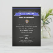 Police Academy Graduate Chalkboard Invitation (Standing Front)