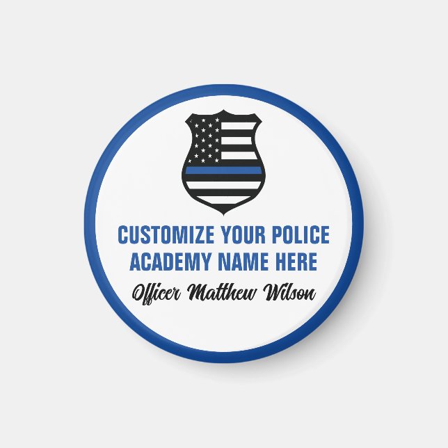 Police Academy Graduate Personalized Graduation Magnet (Front)