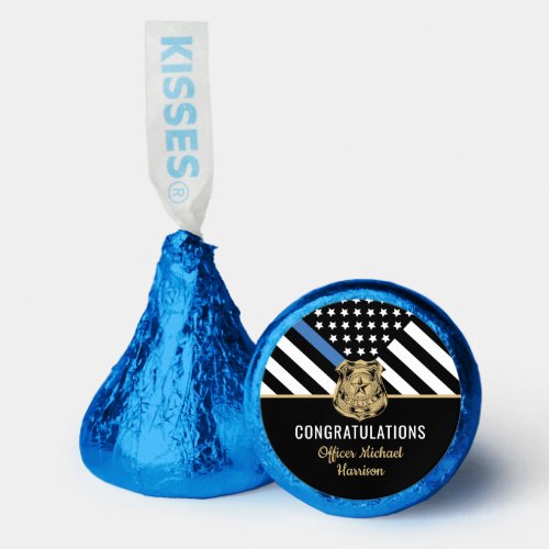 Police Academy Graduation Blue Line Flag Hersheys Kisses