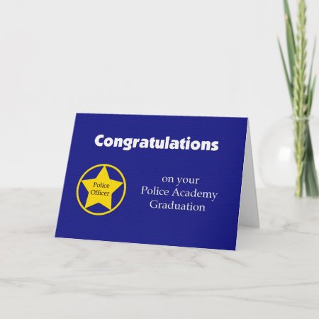 police graduation congratulations academy card