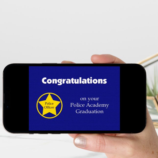 Police Academy Graduation Card -- Congratulations (Front Digital)