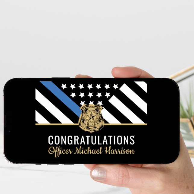 Police Academy Graduation Congratulations Card (Front Digital)