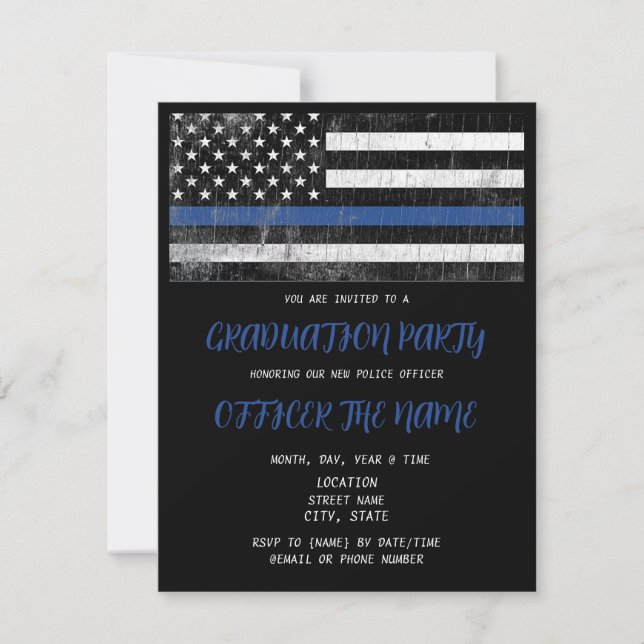 Police Academy Graduation Holiday Card (Front)