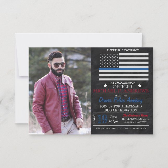  Police Academy Graduation Invitation (Front)