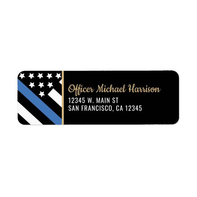 Police Academy Graduation Law Enforcement Address Label (Front)