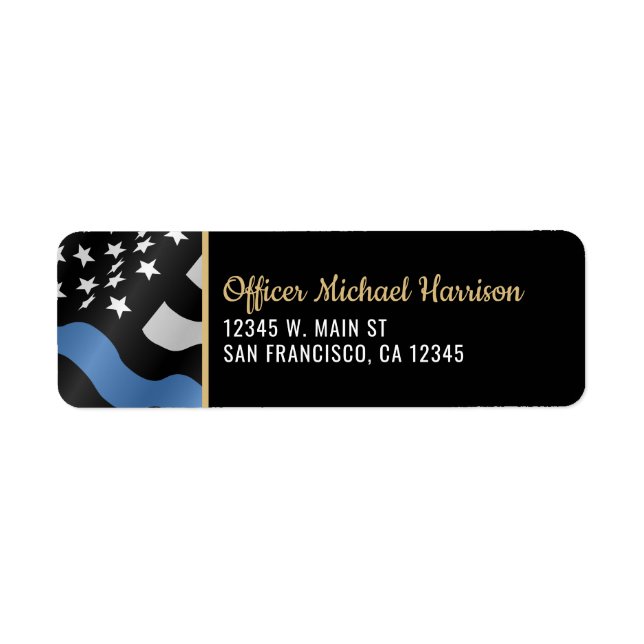 Police Academy Graduation Law Enforcement Address Label (Front)