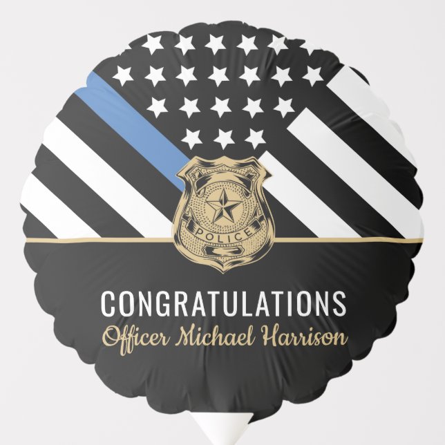 Police Academy Graduation Law Enforcement Officer Balloon (Front)