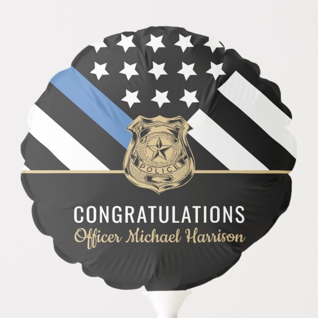 Police Academy Graduation Law Enforcement Officer Balloon (Front)
