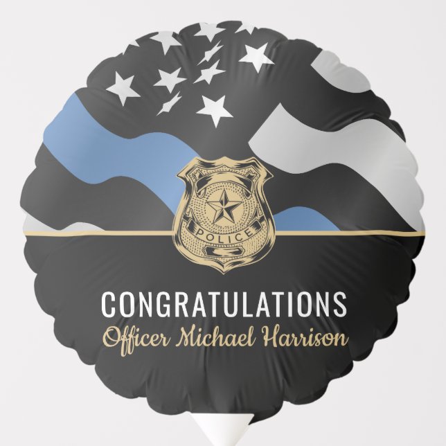 Police Academy Graduation Law Enforcement Officer Balloon (Front)