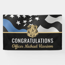 Police Academy Graduation Law Enforcement Officer Banner