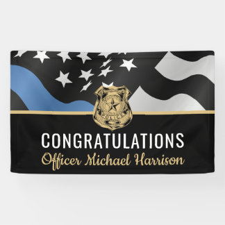 Police Academy Graduation Law Enforcement Officer Banner