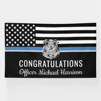 Police Academy Graduation Law Enforcement Officer Banner
