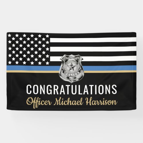 Police Academy Graduation Law Enforcement Officer Banner