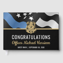 Police Academy Graduation Law Enforcement Officer Guest Book