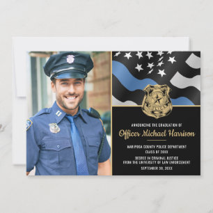 Police Academy Graduation Law Enforcement Photo Announcement