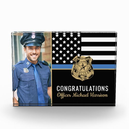 Police Academy Graduation Law Enforcement Photo Block