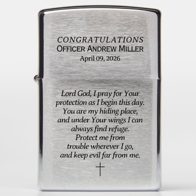 Police Academy Graduation Lighter | Personalized (Front)