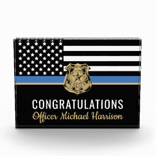 Police Academy Graduation Officer Law Enforcement Photo Block