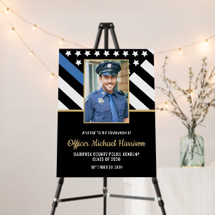 Police Academy Graduation Party Flag Photo Foam Board