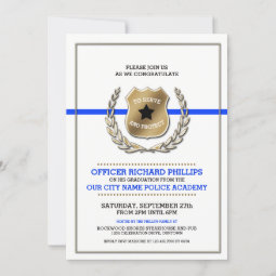 Police Academy Graduation Party Invitation | Zazzle