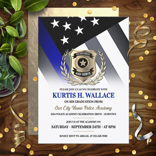 Police Academy Graduation Party Invitation (Creator Uploaded)
